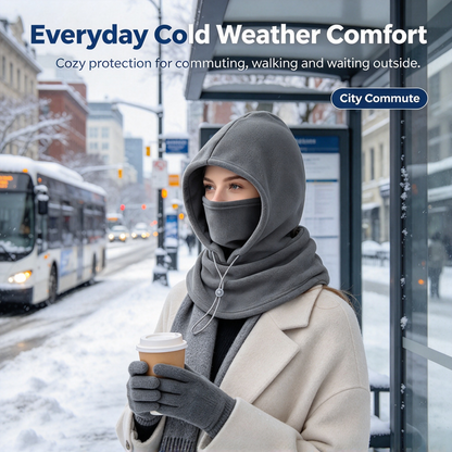 🔥LAST DAY PROMOTION - 50% OFF❄️ 2-Piece Integrated Flannel Warm Face Mask & Hat